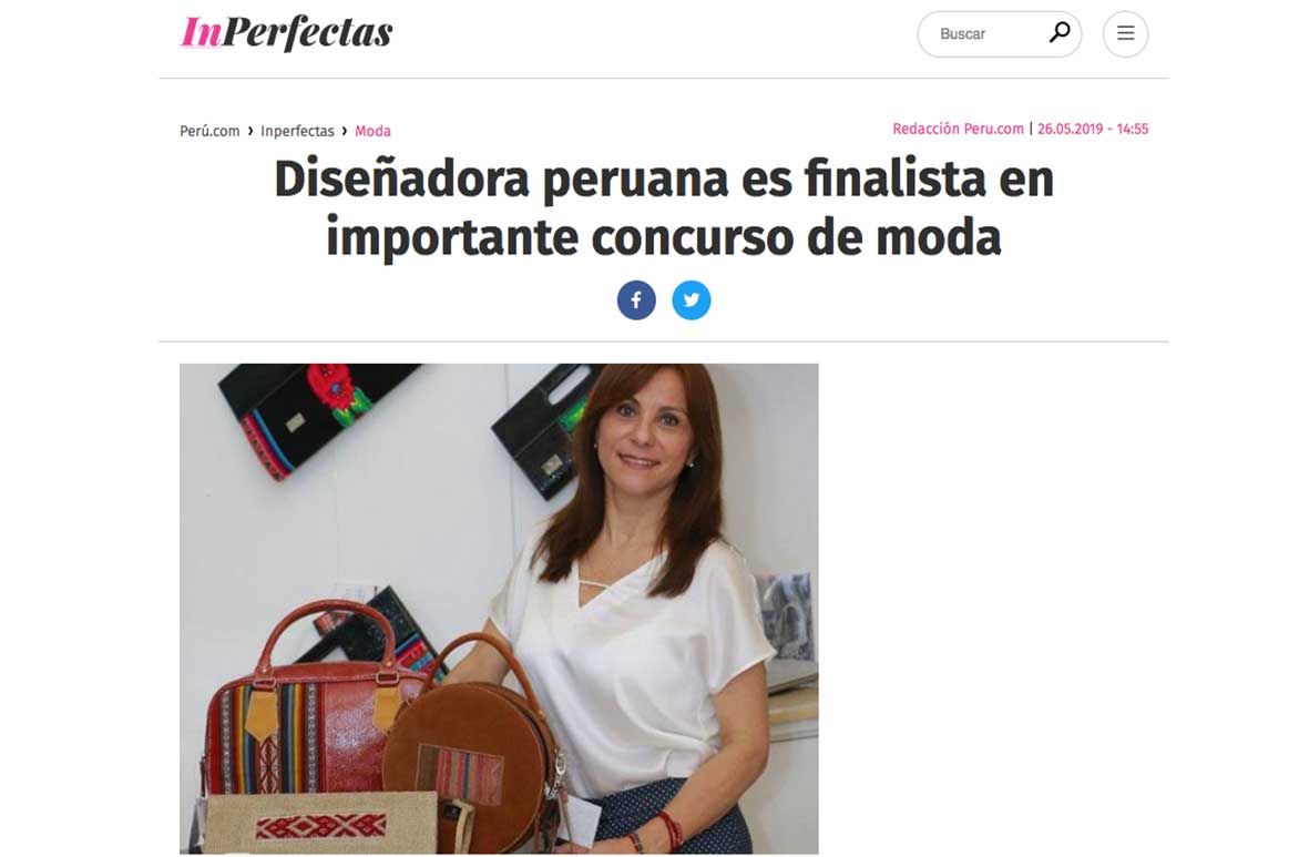 Diseñadora Peruana es finalista en importante concurso de moda